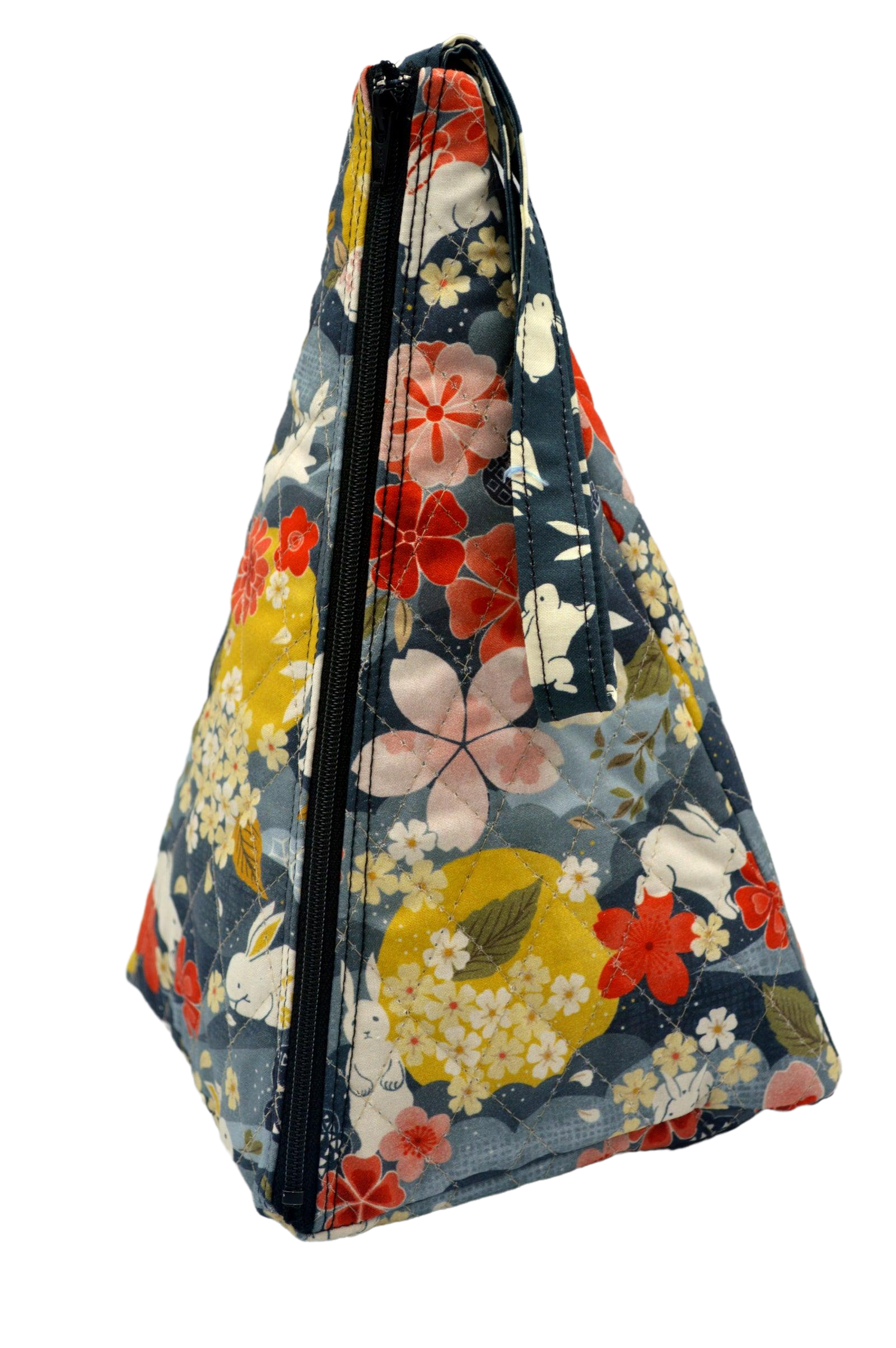 Moon Rabbit Medium Pyramid Bag w Black Background