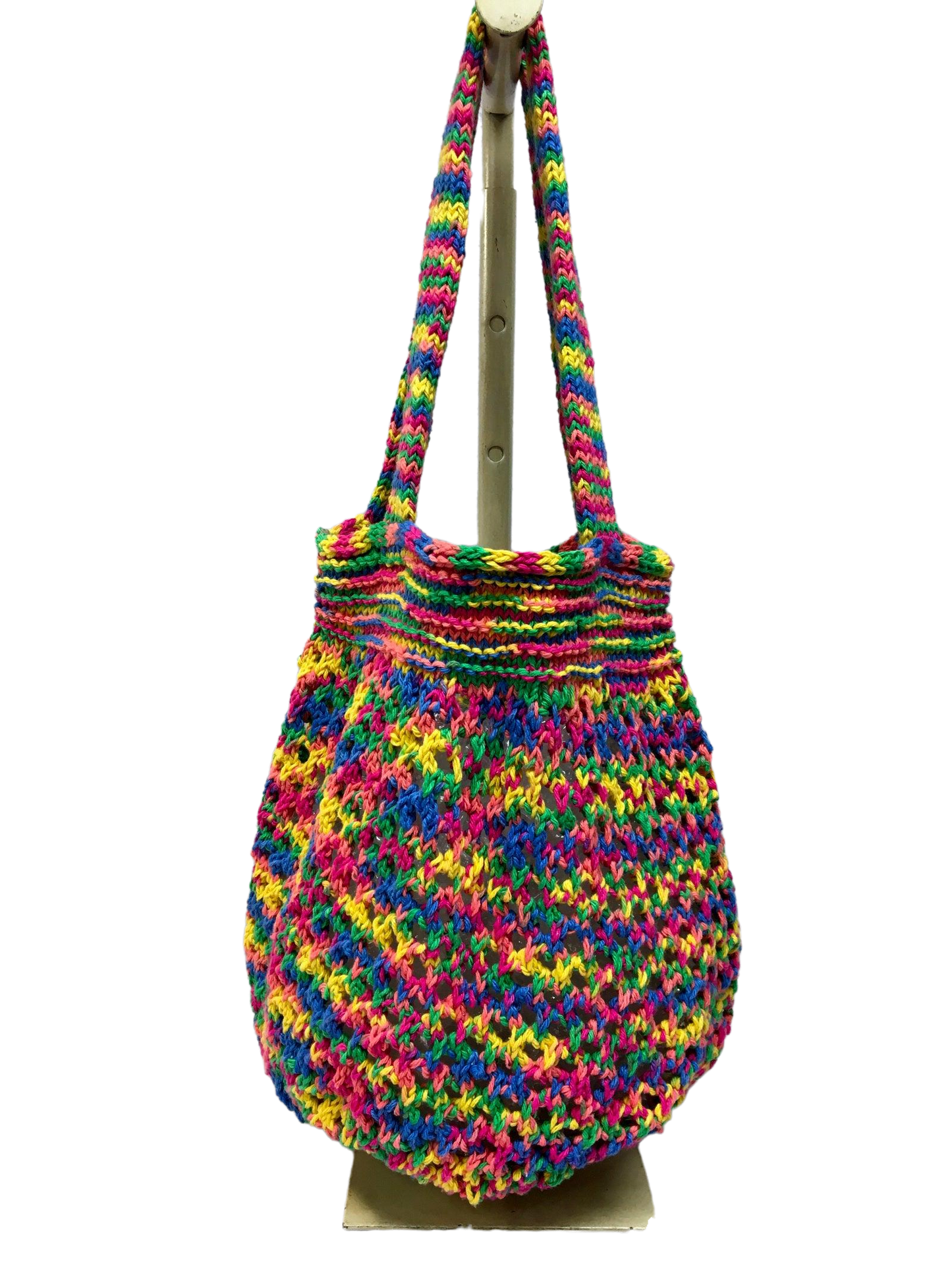 Rainbow Knitted Market Bag