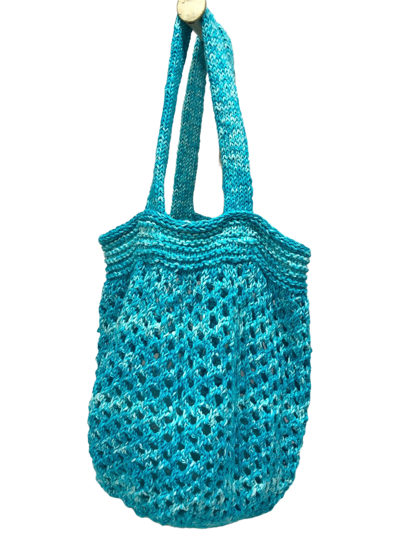 Azure Blue Knitted Market Bag