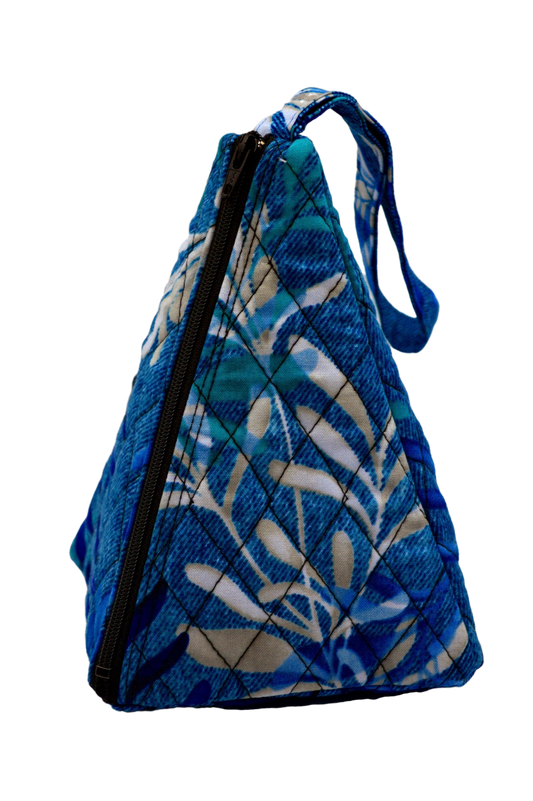 Denim Small Pyramid Knitting Bag
