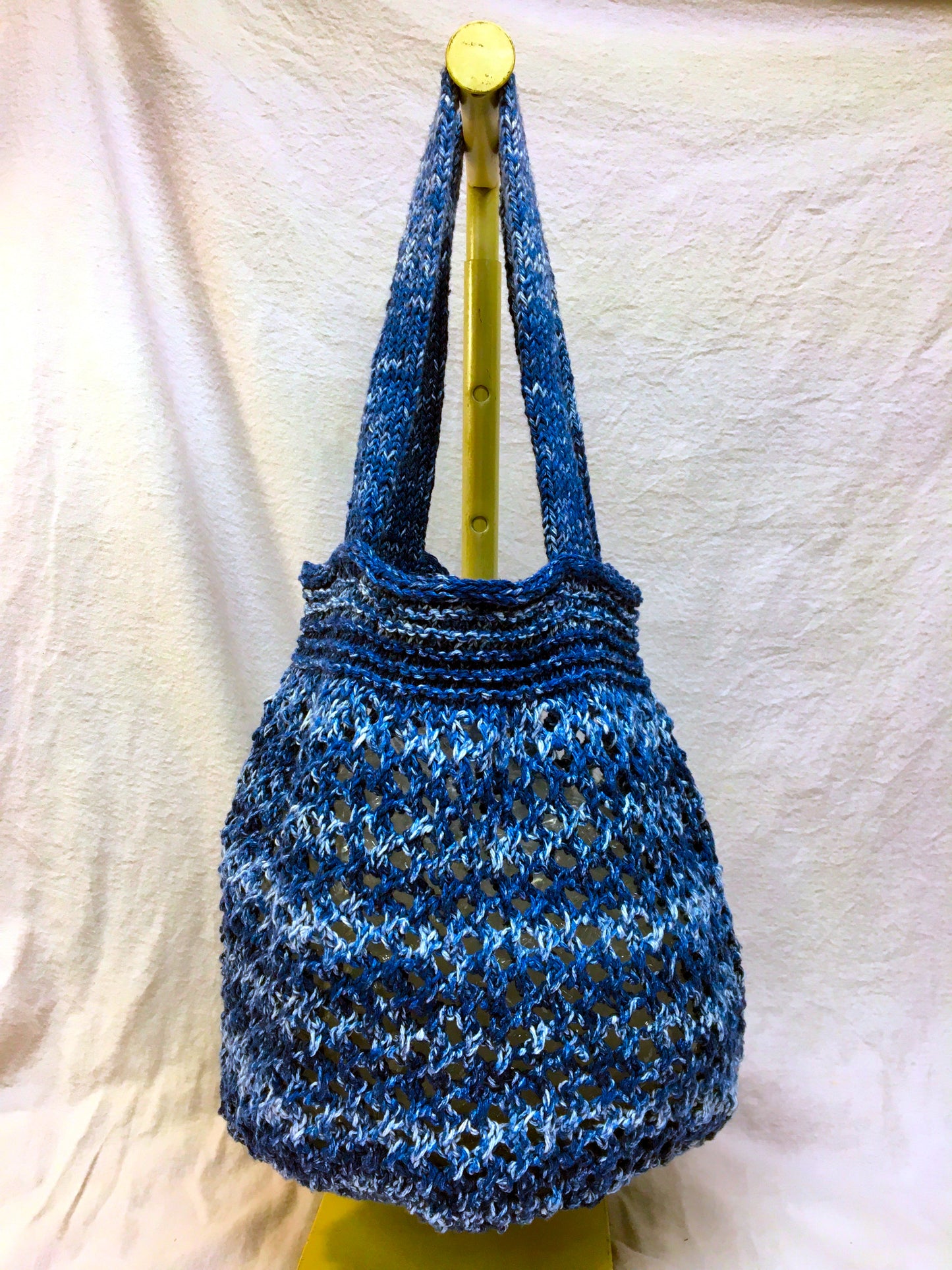 Denim Splash Knitted Market Bag