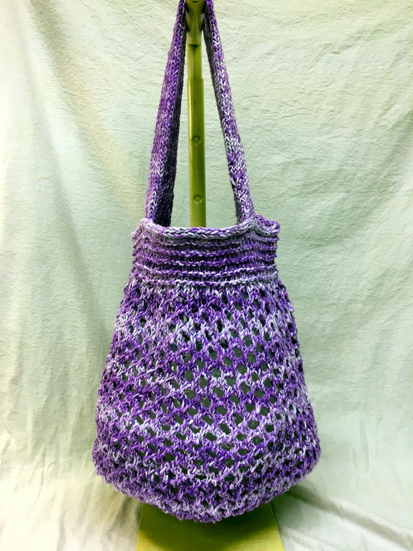 Purple Splash Knitted Market Bag