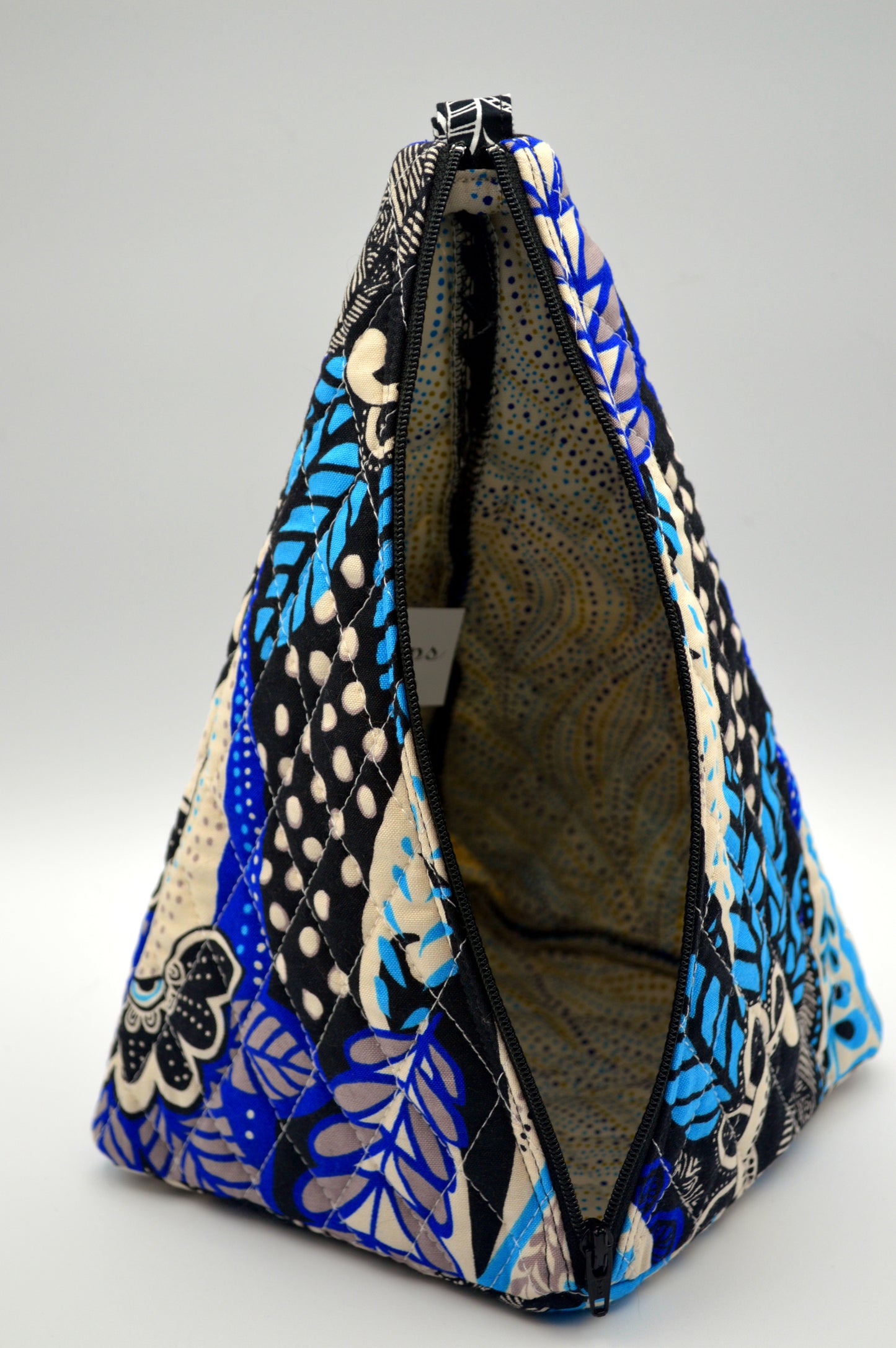 Blue Paisley Medium Pyramid Bag