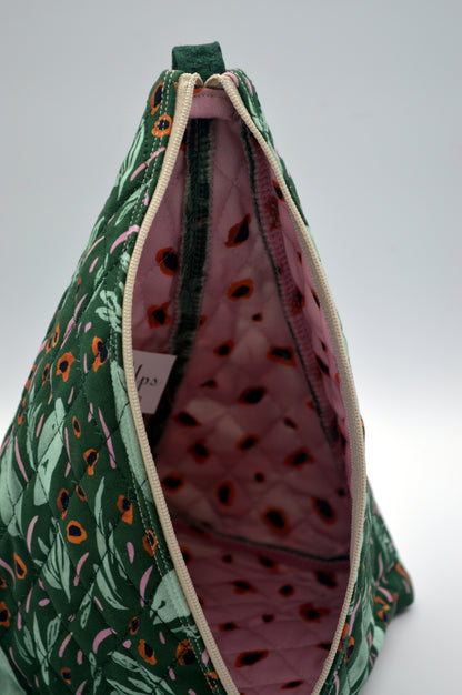 Green & Pink Medium Pyramid Bag