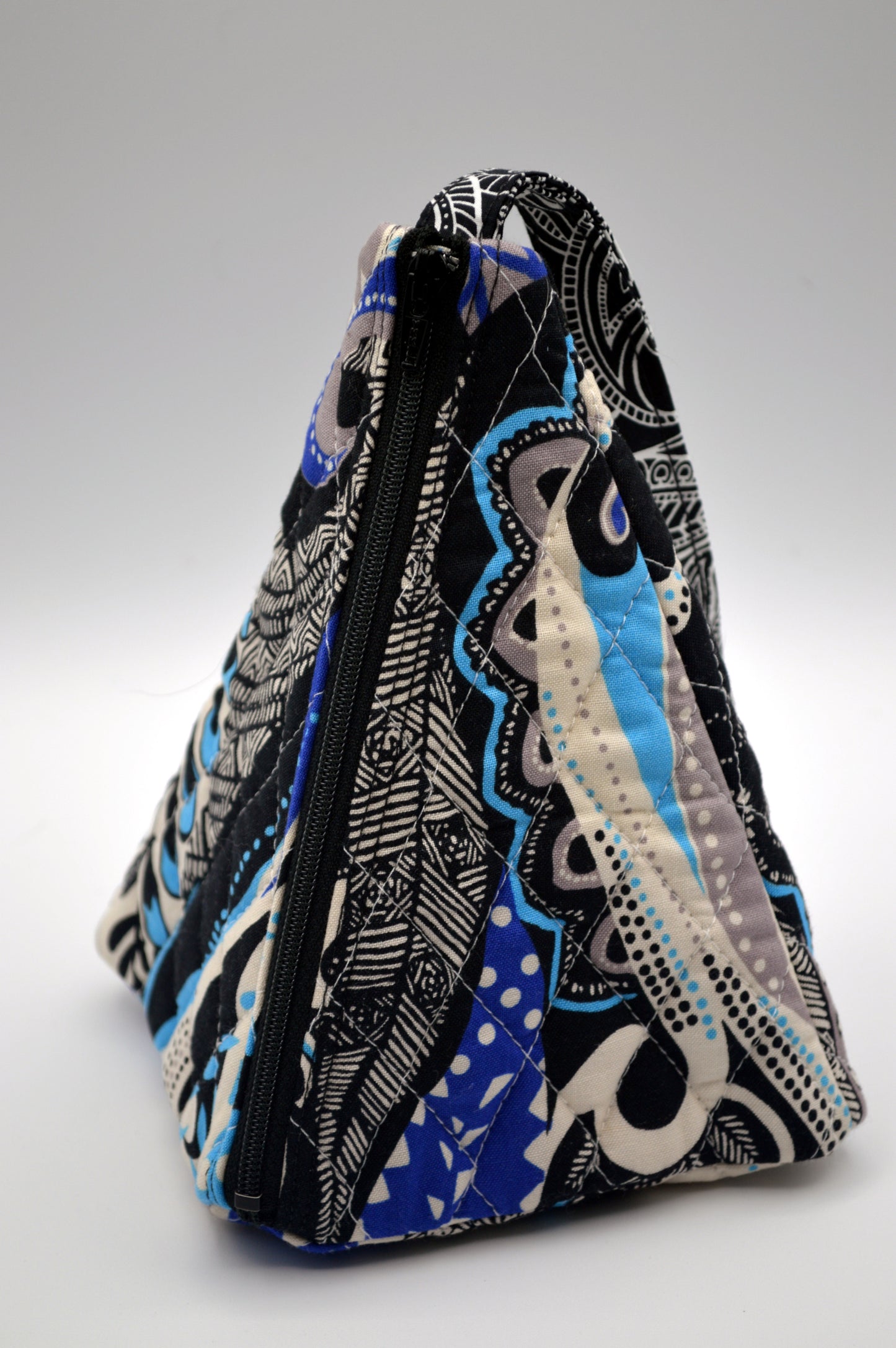 Blue Paisley Small Pyramid Knitting Bag