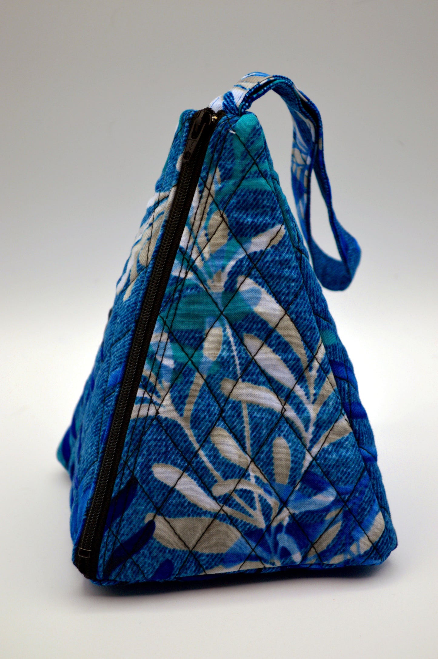 Denim Small Pyramid Knitting Bag