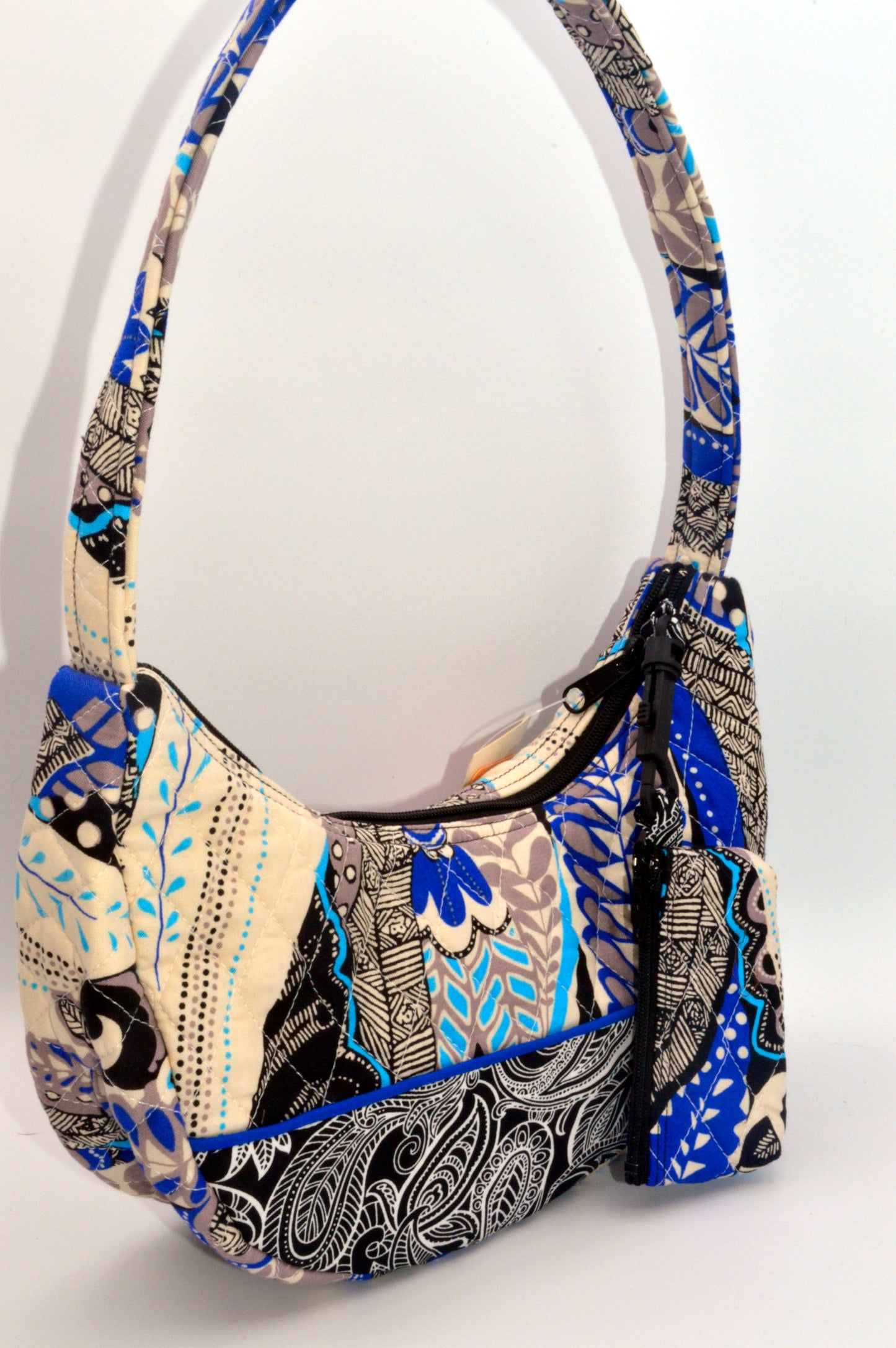 Blue Paisley Small Shoulder Purse