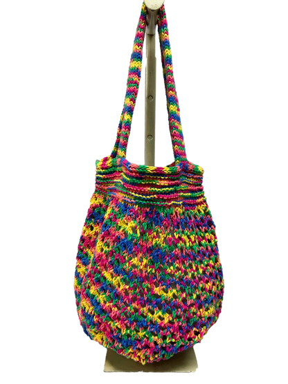 Rainbow Knitted Market Bag