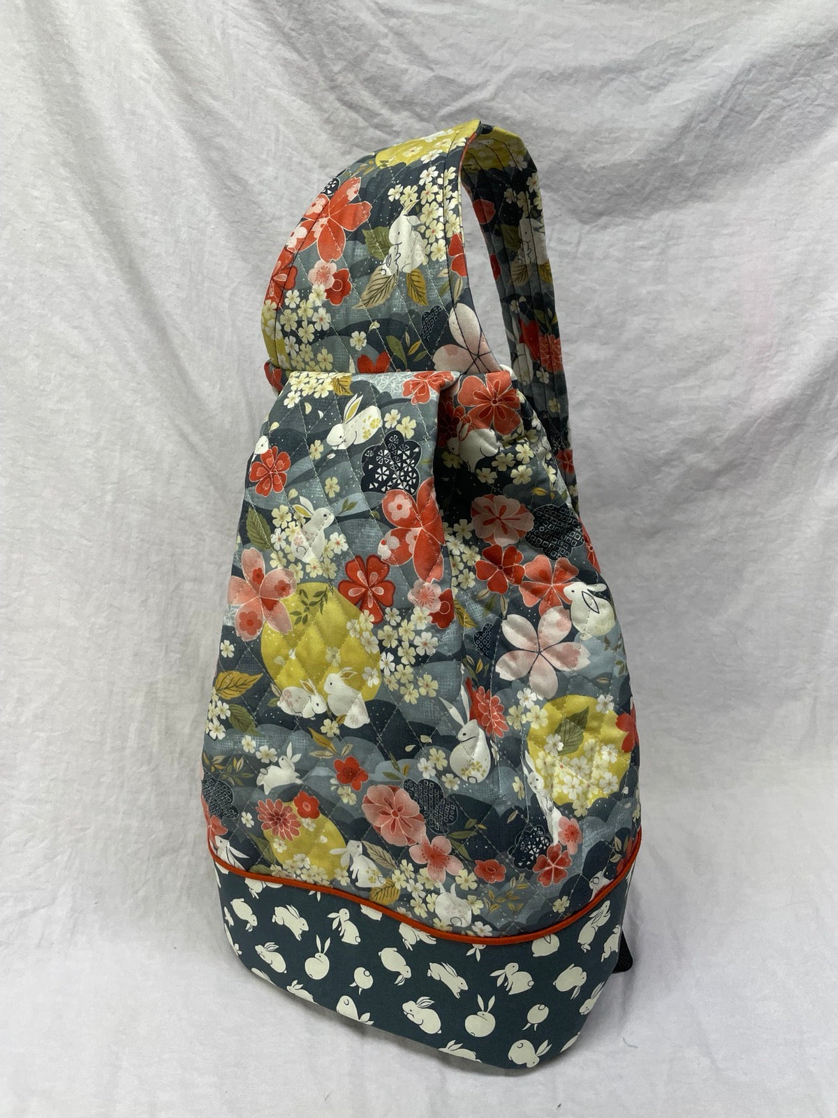 Moon Rabbit w/Black Background Sling Purse