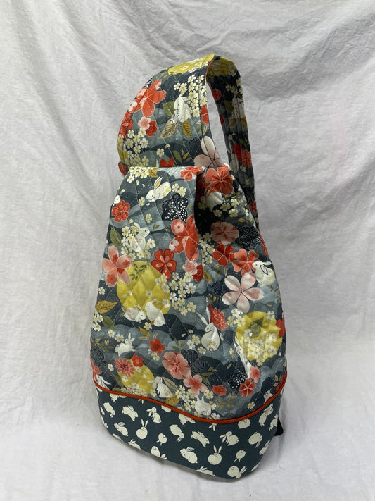 Moon Rabbit w/Black Background Sling Purse