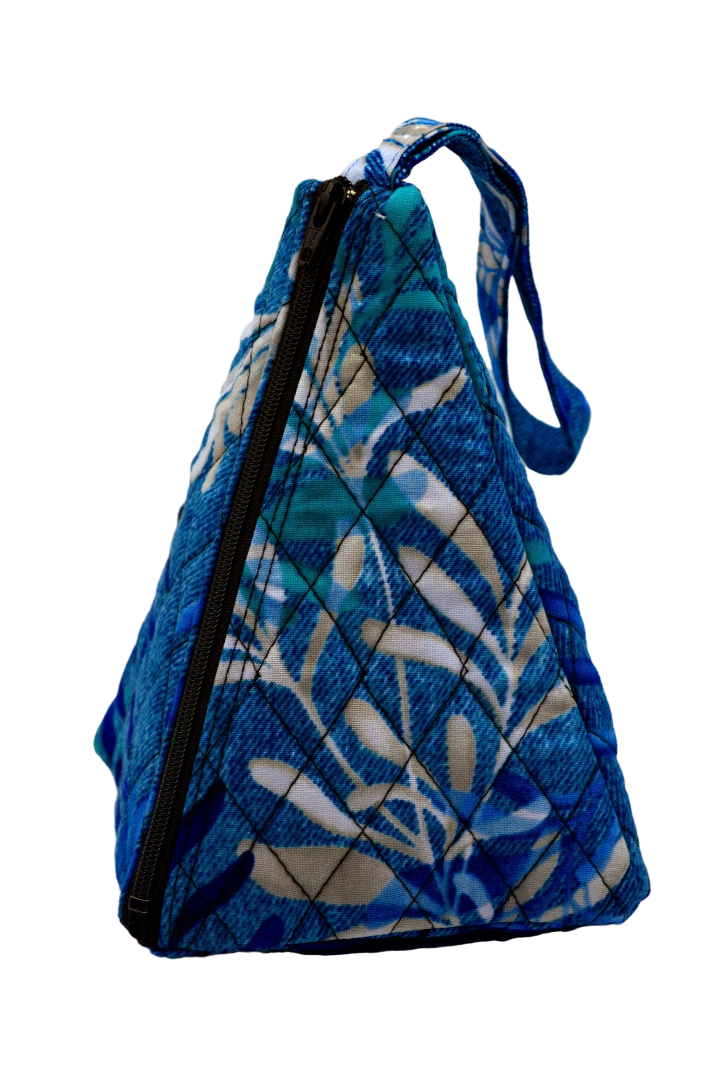 Denim Small Pyramid Knitting Bag