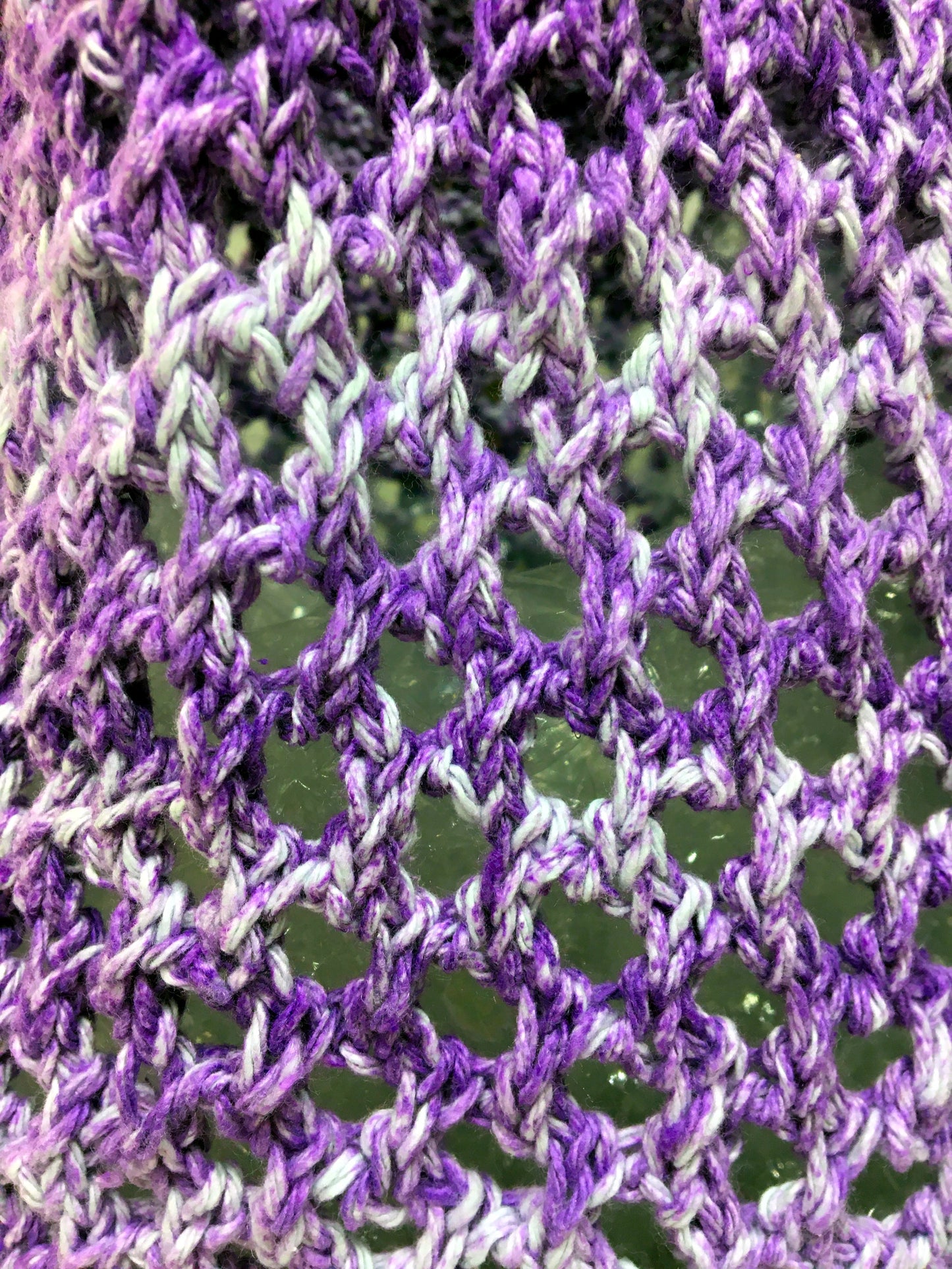 Purple Splash Knitted Market Bag