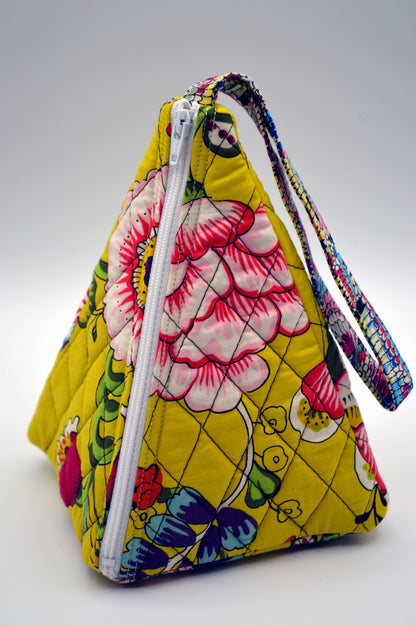 French Yellow Small Pyramid Knitting Bag