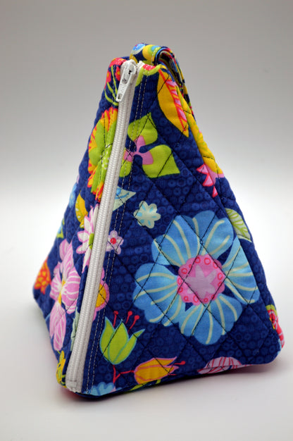 Happy Blue Small Pyramid Knitting Bag