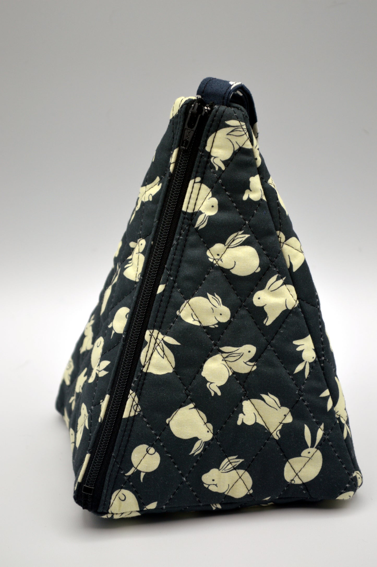 Rabbits Small Pyramid Knitting Bag w/Black Background